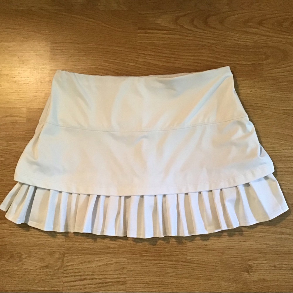 Lucky in Love White Pleated Mini Skirt